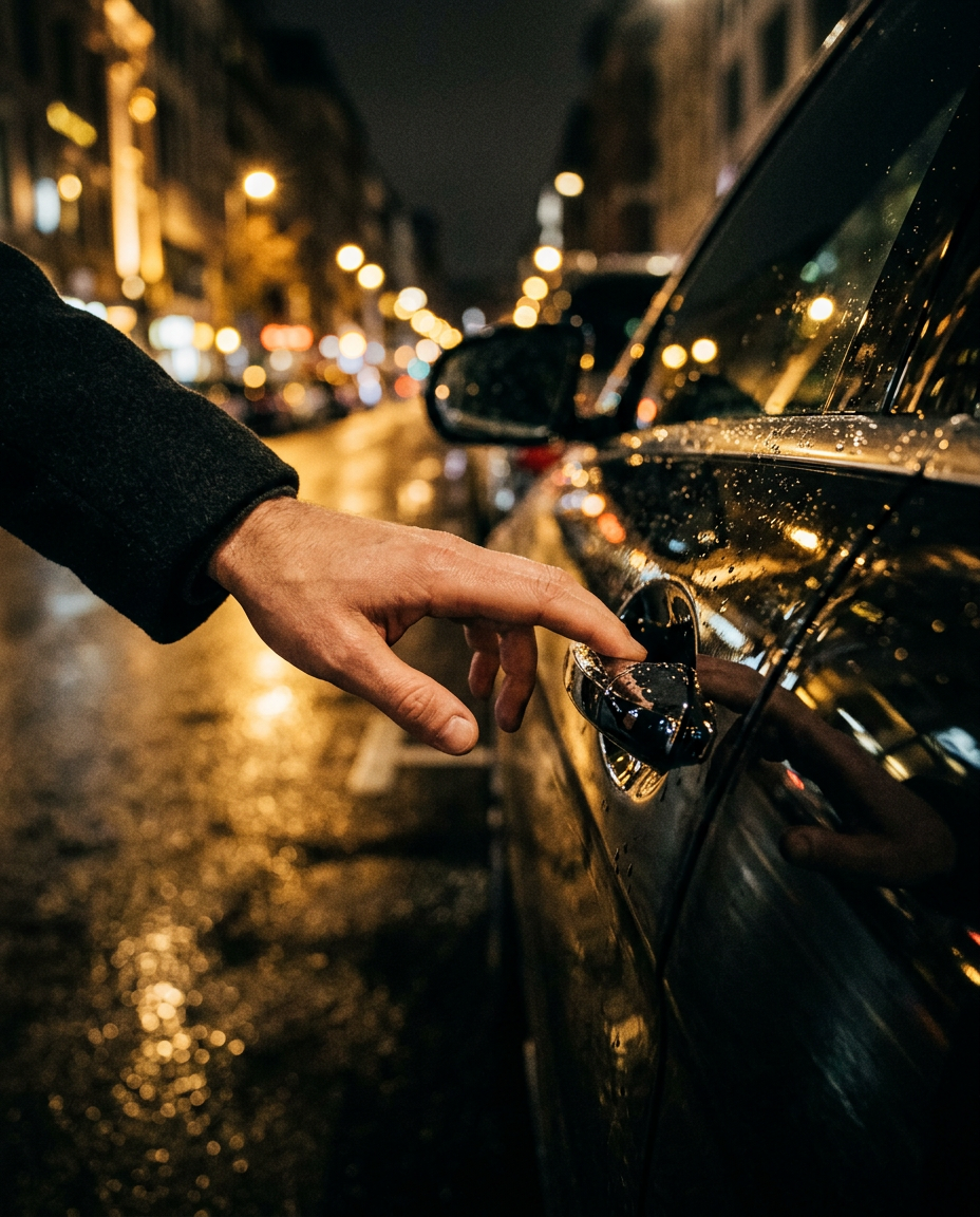 Chauffeur van B&J Luxury Services opent het portier van een luxewagen
